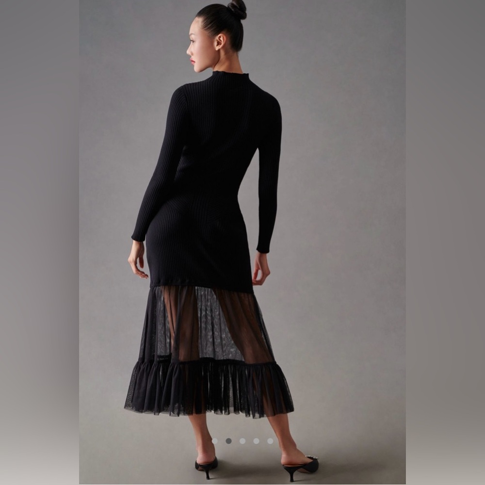 By Anthropologie Tulle Sweater Dress - Picture 4 of 7